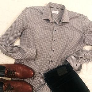 Eton - Luxury Blue Check Dress Shirt - Size 18